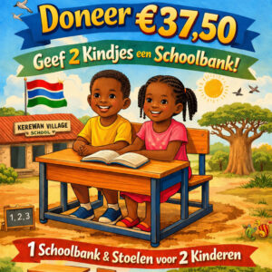 Geef 2 kindjes een schoolbank!